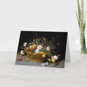 Basket of Flowers, Jan Brueghel the Younger Card