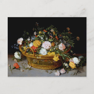 Basket of Flowers, Jan Brueghel the Younger Postcard