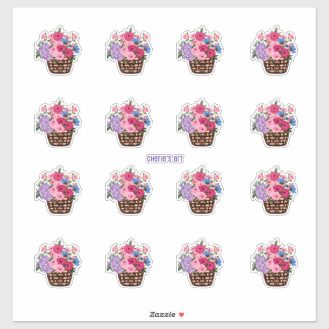 Basket of Flowers So Pretty (Sheet)