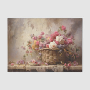 Basket of Flowers Tissue Paper