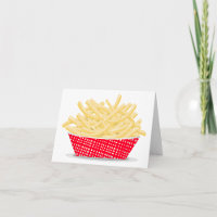 Basket Of French Fries Food Note Cards