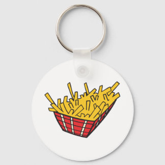 basket of french fries key ring