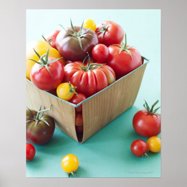 Basket of Heirloom Tomatoes Poster (Front)