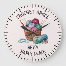 Basket of knitting and crochet