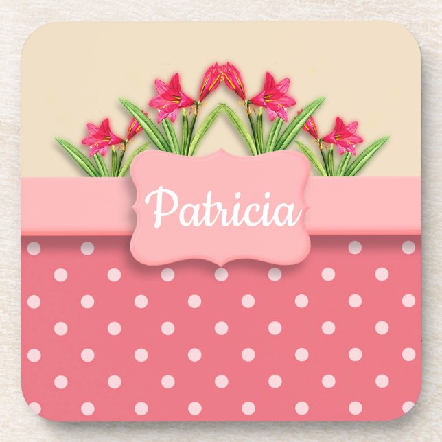 Basket of Lilies Custom Coaster (Front)