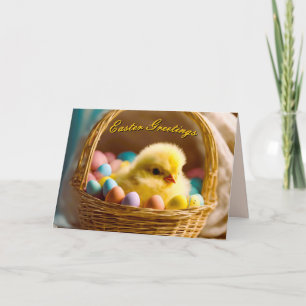 Basket of Love Easter Chick Holiday Card