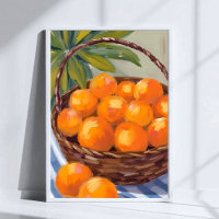 Basket of Oranges Fruit Citrus Painting