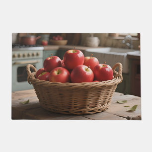 Basket of Red Apples Doormat
