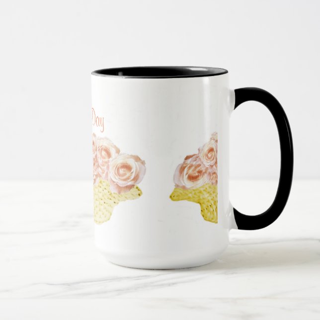 Basket of Roses-Peach Mug (Right)
