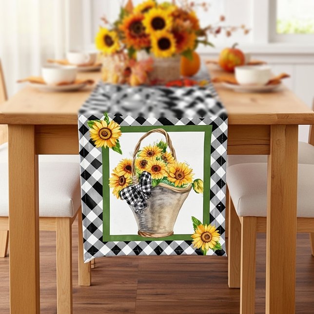 Basket of sunflowers  short table runner (Creator Uploaded)