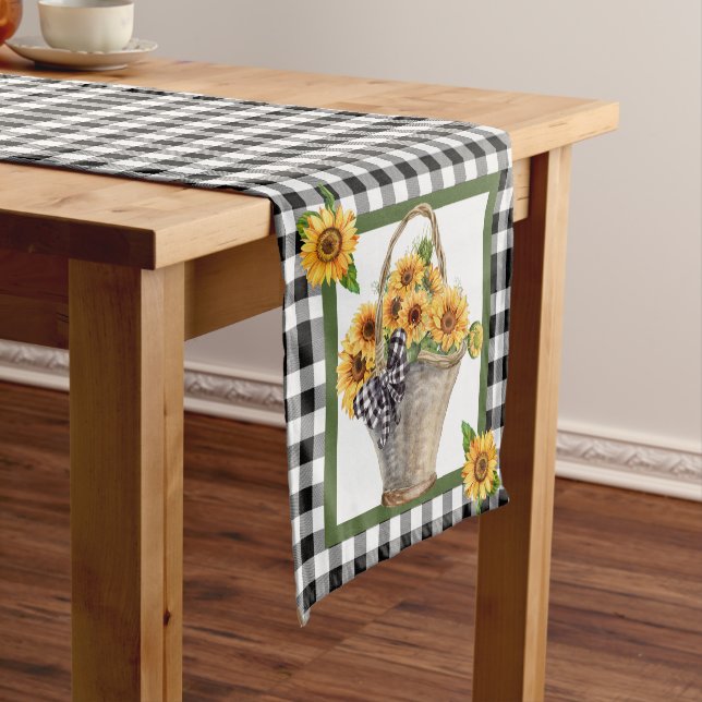 Basket of sunflowers  short table runner (In Situ)