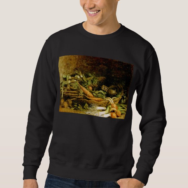 Basket of Vegetables Van Gogh Fine Art Sweatshirt (Front)