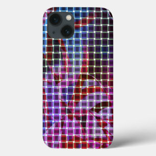 Basket style on tones of dark pink, lilac, purple iPhone 13 case