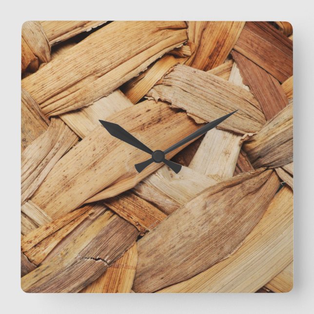 Basket Weave Acrylic Wall Clock (Front)