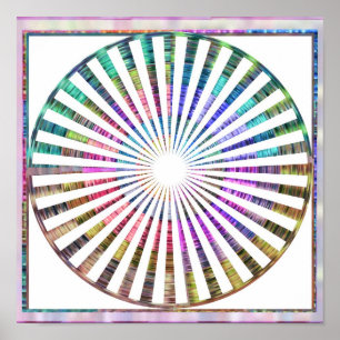 BASKET Weave Celicial Cosmic Rythem Mandala Poster