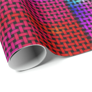 Basket Weave Design Glow In The Dark Wrapping Paper