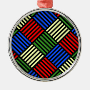 Basket Weave Metal Ornament