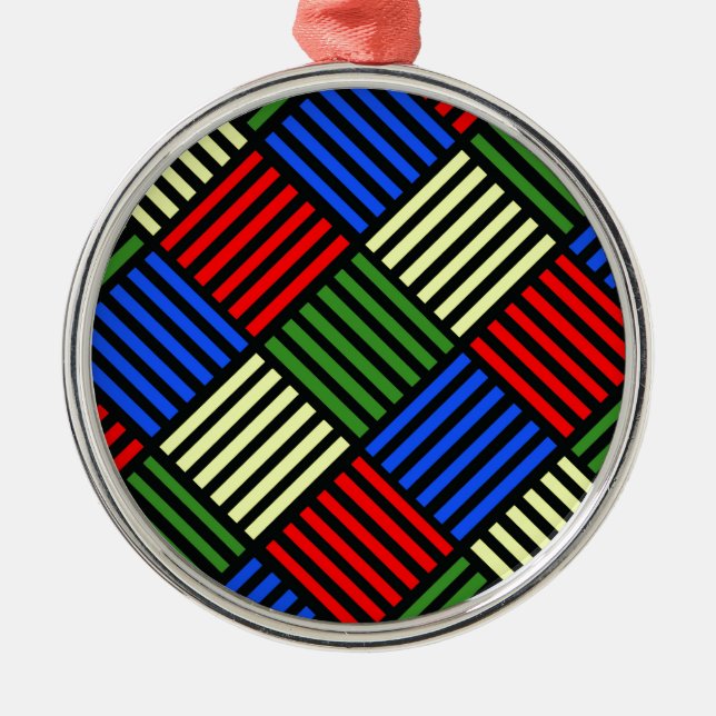 Basket Weave Metal Ornament (Front)
