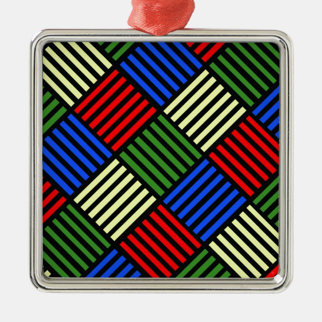 Basket Weave Metal Tree Decoration (Front)