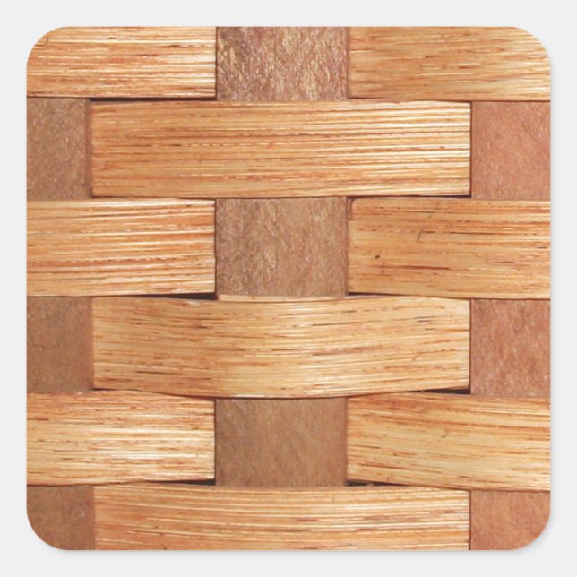 Basket Weave Pattern Square Sticker (Front)