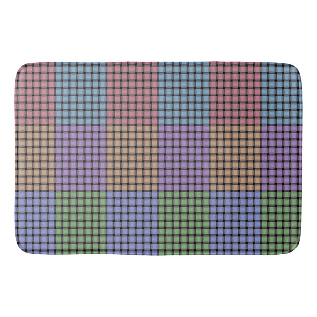 Basket Weave Quilt Bath Mat (Front)