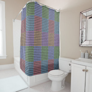Basket Weave Quilt Shower Curtain
