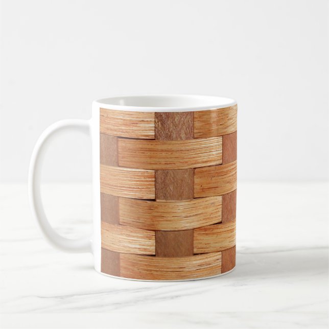 Basket Weave Two-Tone Coffee Mug (Left)