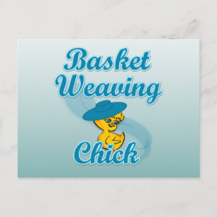 Basket Weaving Chick #3 Postcard