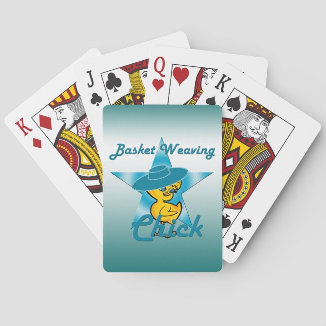 Basket Weaving Chick #7 Playing Cards (Back)