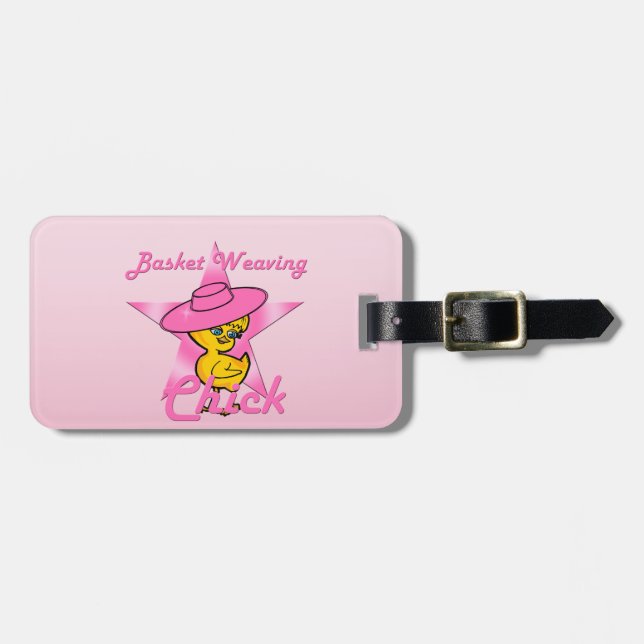 Basket Weaving Chick #8 Luggage Tag (Front Horizontal)