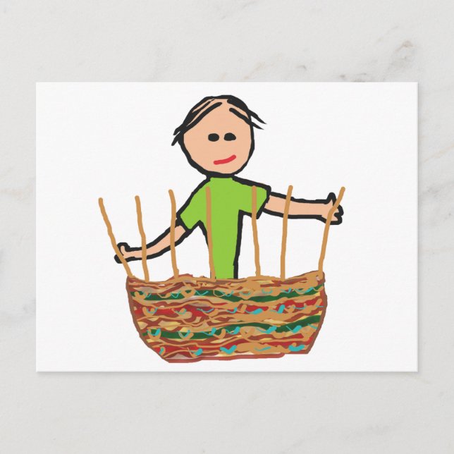 Basket Weaving Postcard (Front)