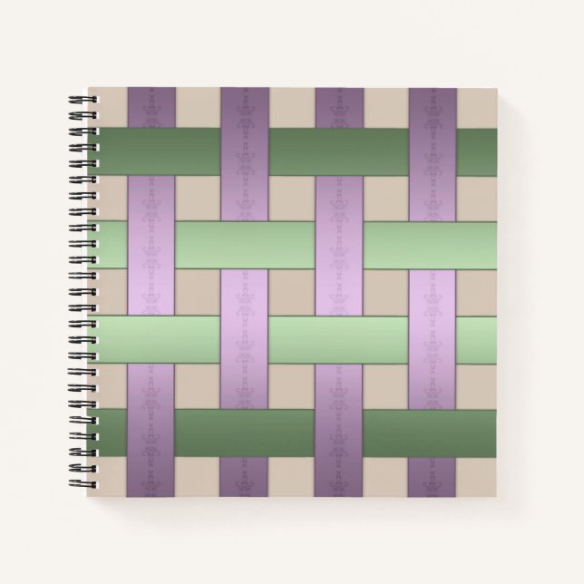 Basket weaving, ribbon notebook (Front)