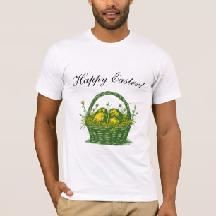 Basket with Easter Eggs   Happy Easter T-Shirt