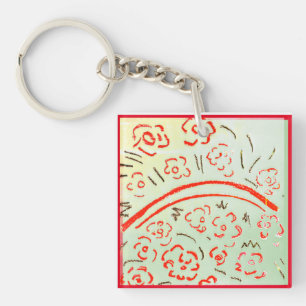 Basket with Handle Key Ring