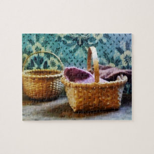 Basket With Knitting Jigsaw Puzzle