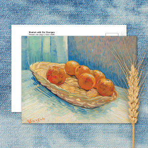 Basket with Six Oranges Vincent van Gogh Postcard