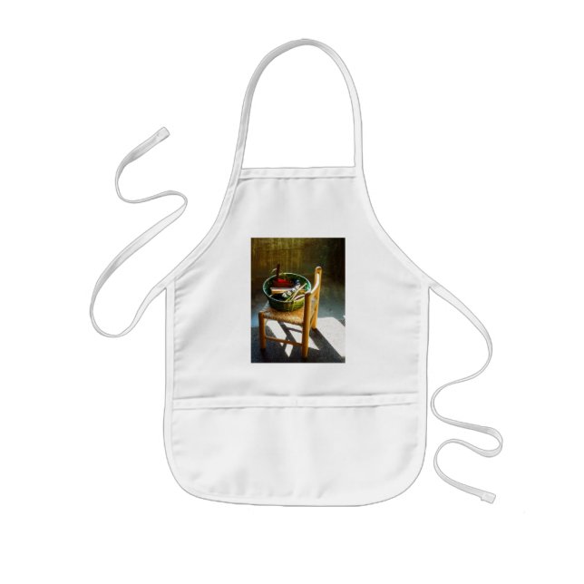 Basket With Toy Instruments Kids Apron (Front)
