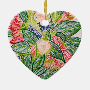 Basket witout Handle Ceramic Ornament