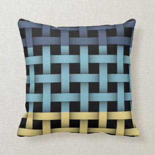 Basket woven plaid pattern cushion