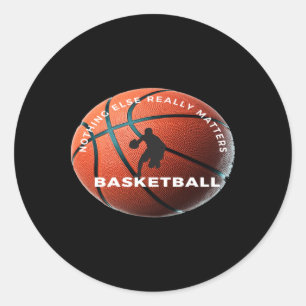 Basketball7 classic round sticker