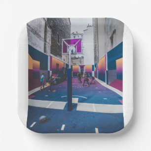 Basketball 107 paper plate