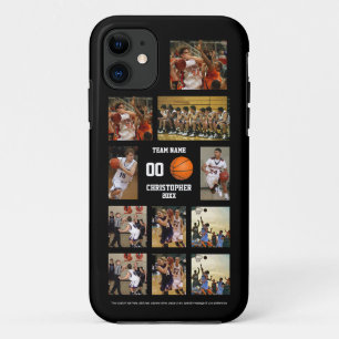 Basketball 11 Photo Collage personalised black iPhone 11 Case