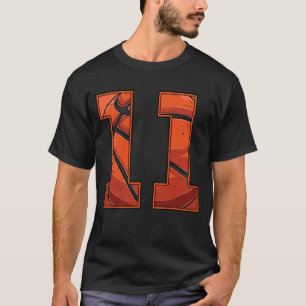 Basketball 11th Birthday Boy Girl Eleven 11 Years T-Shirt