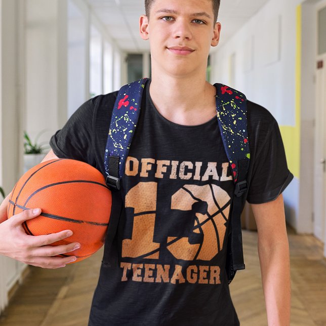 Basketball 13th Birthday Official Teenager Boy T-Shirt (Creator Uploaded)