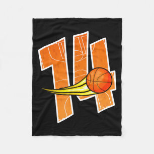 Basketball 14th Birthday Im 14 Childrens Bir Fleece Blanket