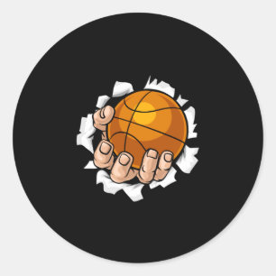 Basketball 19 classic round sticker