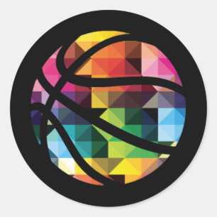 Basketball 1  classic round sticker