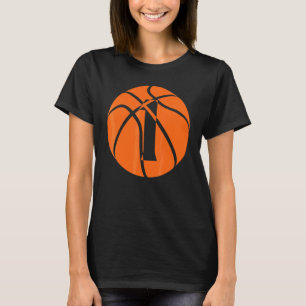 Basketball 1 Year Old Birthday Players Team Men Wo T-Shirt