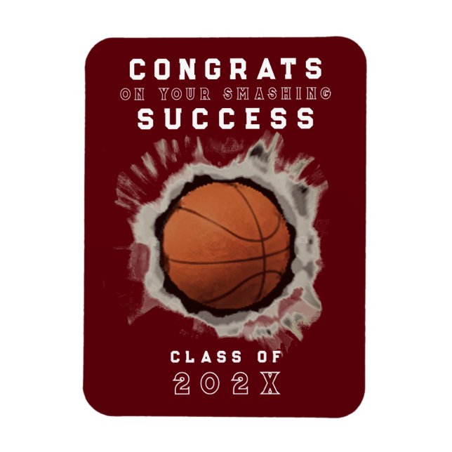 basketball 2021 graduation magnet (Vertical)