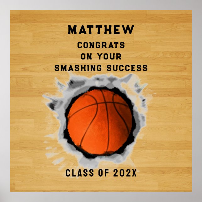 Basketball 2025 Graduation Poster (Front)